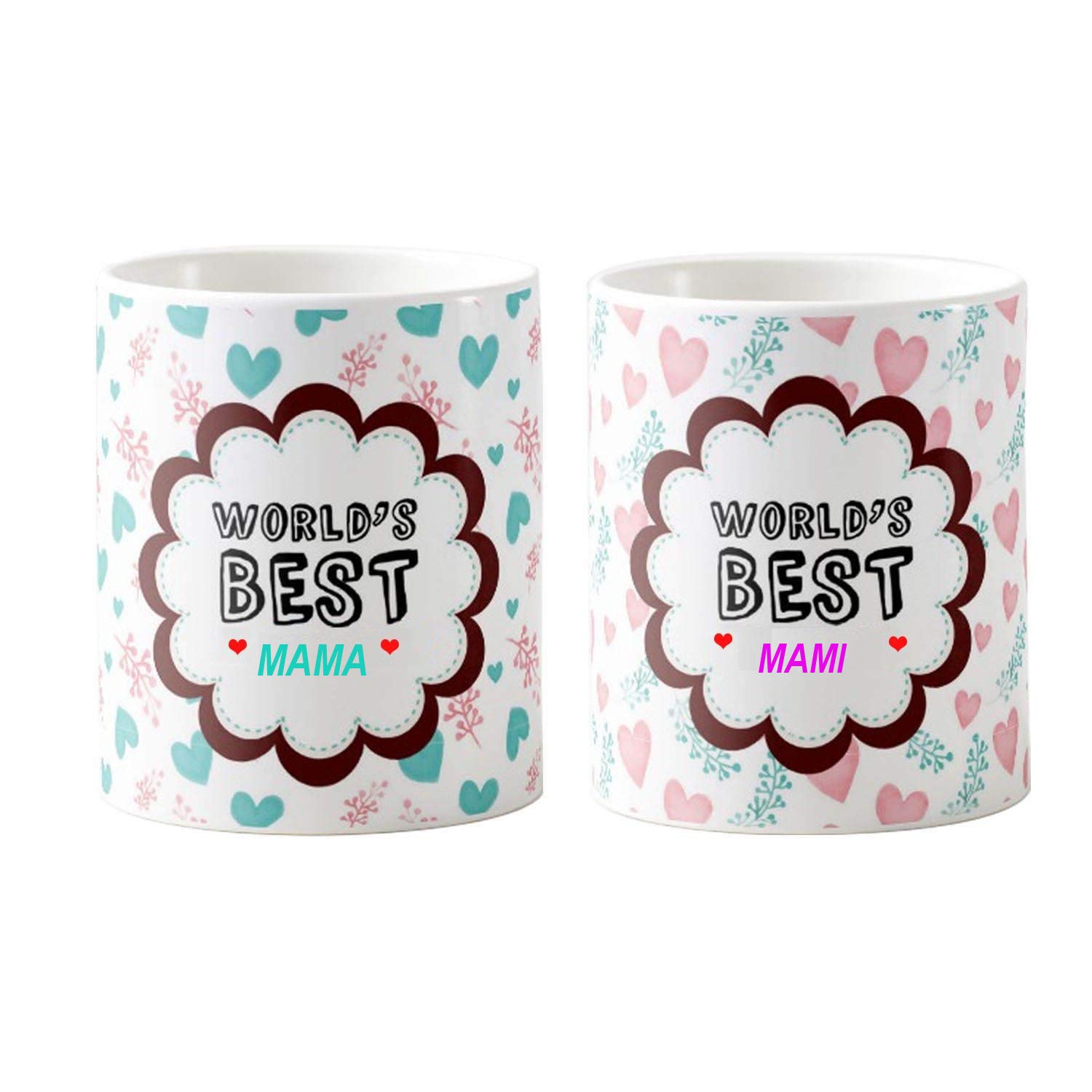 Buy Arazrn World's Best Mama Mami Tea/Coffee Mug - Set of Two Mugs